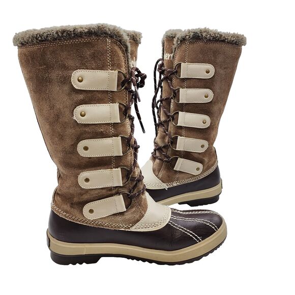 Skechers Womens Highlanders Brown Suede Upper Thinsulate Winter Boots Size 7 - Picture 3 of 15